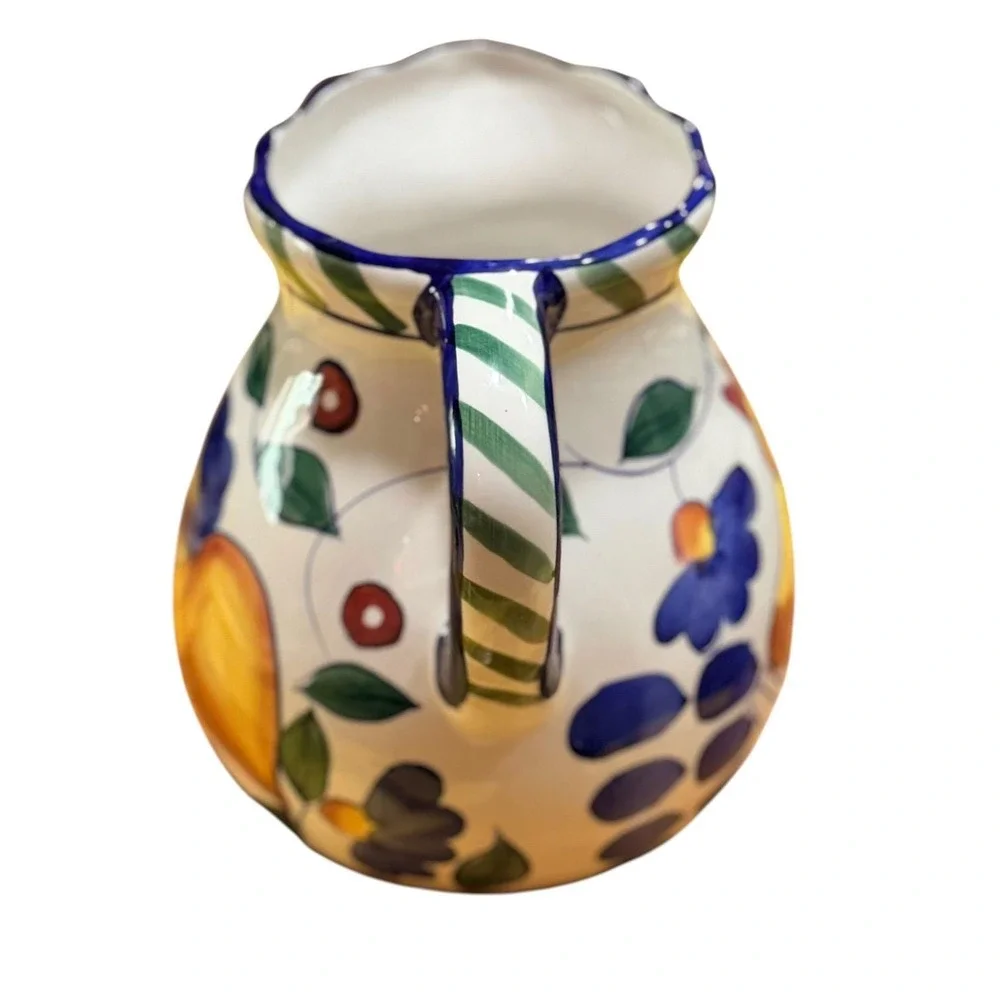 Style-Eyes by Baum Bros. Rooster & Fruits Ceramic Pitcher 6.5 inch
